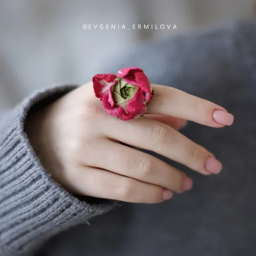 Ranunculus Ring — sculpture painting jewelry by Evgenia Ermilova