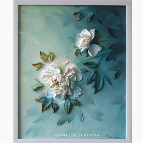 Turquoise Dawn — sculpture painting by Evgenia Ermilova