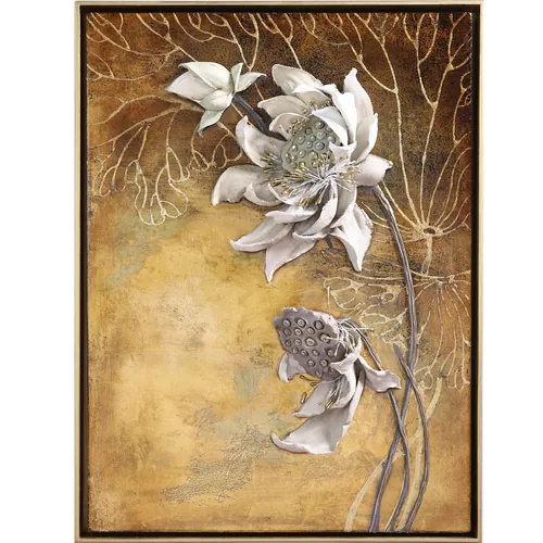 Lotus in Gold — sculpture painting by Evgenia Ermilova